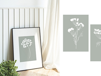 Abstract flowers for home decor