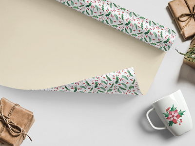 Christmas wrapping paper and gifts