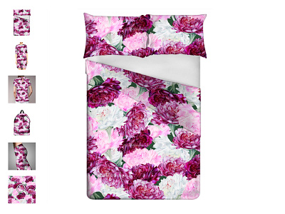 Bedsheets with Peony