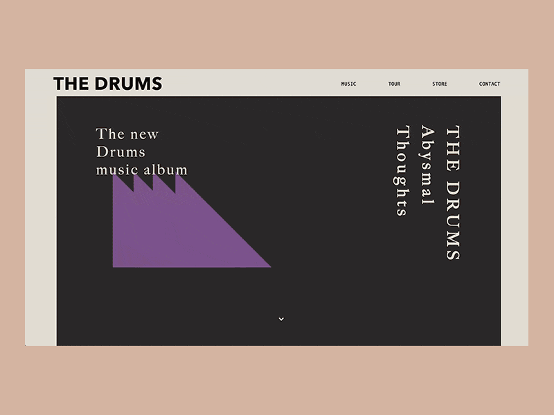 BANDPAGE - THE DRUMS animation ui