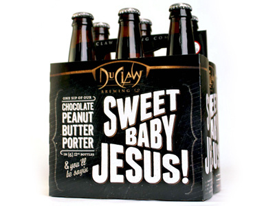 Sweet Baby Jesus! six pack beer packaging