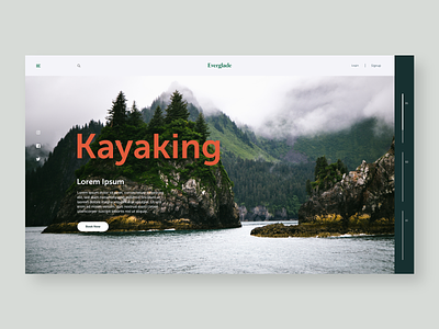 Everglade design flat graphicdesign homepage letters mountains travel type typography ui ux web webdesign