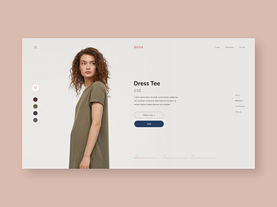 Bova clothing design fashion flat graphicdesign homepage layout type typography ui ux web