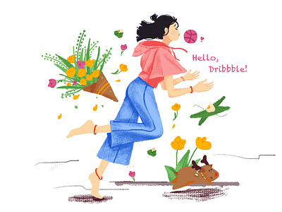 Hello Dribbble！ illustration