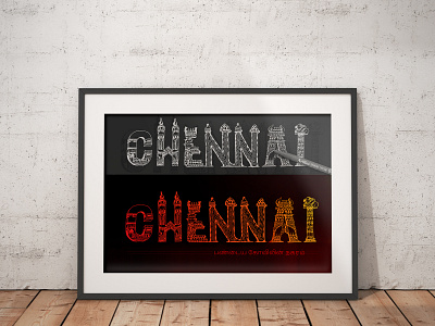 Chennai (City of Ancient Temple) Illustration
