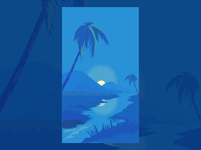 Mobile screen background illustration