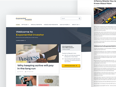 Investment Publication Landing Page