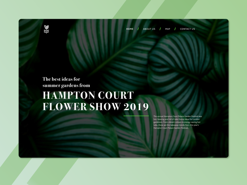 Flower Show Landing Page by Kinga on Dribbble