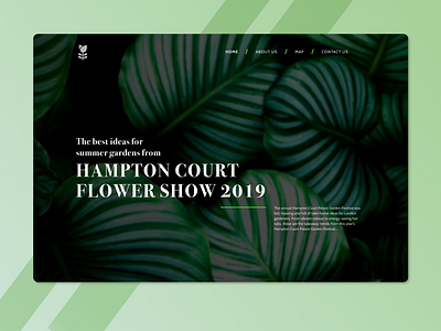 Flower Show Landing Page design flower garden landing page minimalism plants simple ui website