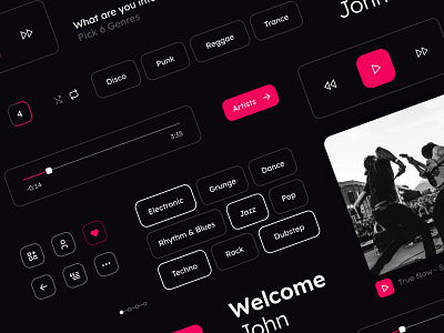 Mysic - Music App UI Elements