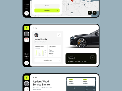 Amp - Screens #2 adobe xd app carplay charging design ev idea mockup ui
