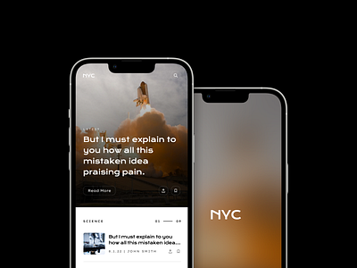 NYC News - App Screens 1 adobe xd app branding challenge design graphic idea mockup news ui