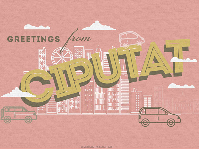 Ciputat City Colorfull Design city branding colorfull design illustator logo simply typography