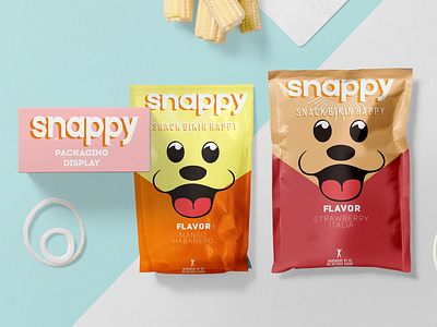 Snappy Packaging brand brand identity branding design illustration logo packaging snack typography