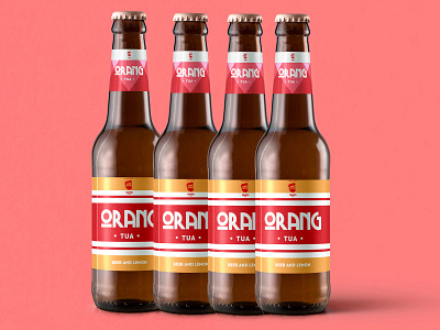 Orang tua packaging bottle beer bottle brand brand identity branding design illustration layout packaging typography