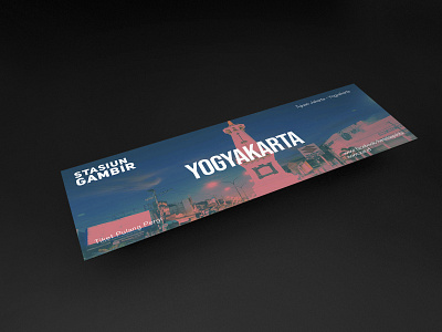 yogyakarta train ticket brand brand identity branding design illustration layout packaging ticket typography
