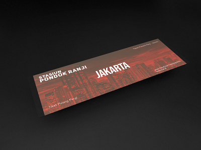 Jakarta Train Ticket brand brand identity branding design illustration layout packaging ticket train typography