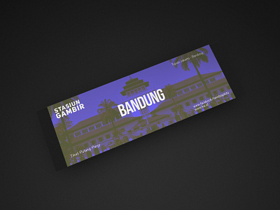 Bandung Train Ticket brand brand identity branding design illustration layout packaging ticket train typography