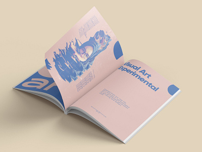 magazine page of visual art brand brand identity branding design editorial design illustration layout magazine packaging typography