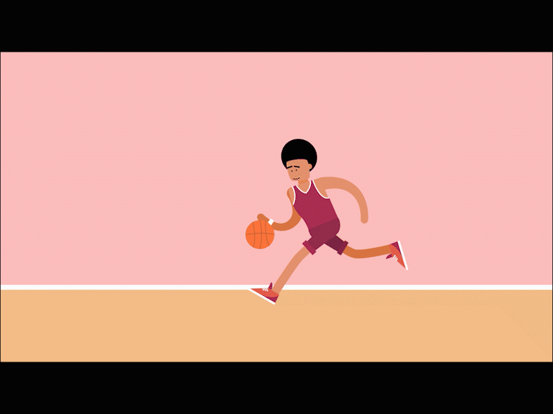 Basketball dunk animation animated gif animation 2d basketball character animation character design character rigging dribbble best shot dunk gif animated illustration motiongraphics