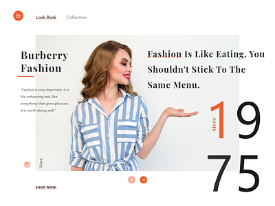 Dribbble Fashion Landing Page