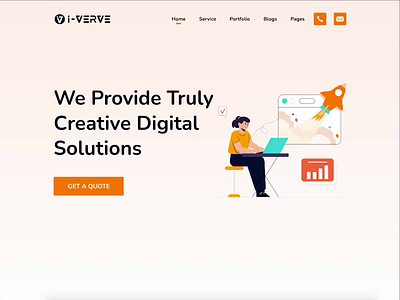 Web Design: Landing Page. agency animation banner design branding business creative design ecommerce i verve illustration minima product designer startup ui ux visual designer web design web page weblayout