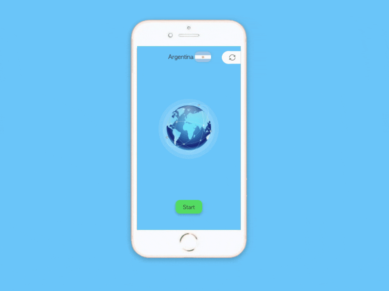 VPN Application design fresh colors gif gif animated i verve ux animation ux challenge vpn