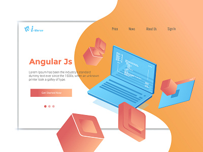 Angular Js Banner banner design design developement i verve illustration ui ux weblayout