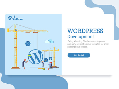 Hire Wordpress Developer banner banner design design developement header i verve illustration ui vector web webheader weblayout