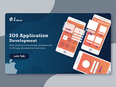 iOS Application Development banner banner design design header i verve illustration ui vector