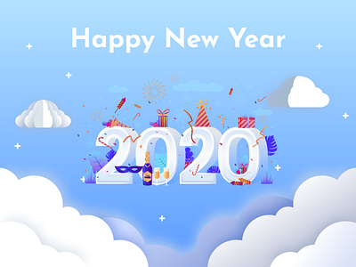Happy New Year 2020 2020 happy new year 2020 illustration new year