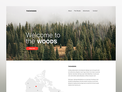THE WOODS - Branding Website landingpage scrollpage website woods