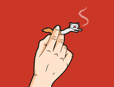 Smoking branding content design design flat flat design flat art illustration vector vietnam