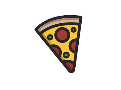 Pizza Slice flat design flat art illustration pizza vector