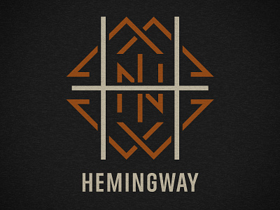 Hemingway Shirt band clean hemingwayva icon lines logo merch monogram screen print shirt