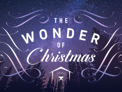The Manger Of Christmas christmas flourish glow manger nativity script stars swash wonder