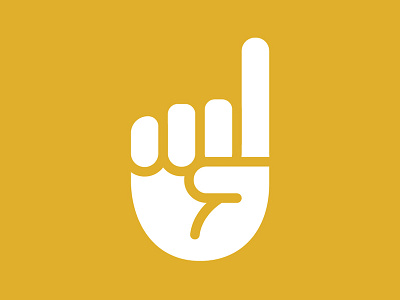 Hand Icon clean critique fingers hand icon logo palm point symbol thumb vector wip