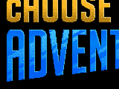 8-Bit Title 8 bit dithering pixel retro shiny start title screen typography video games