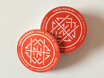 Stickers! band bright hemingway indie logo lynchburg merch orange red rock sticker