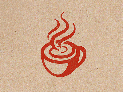 Coffee Cup Logo beverage branding cappuccino coffee cup drink icon latte line art logo swirl