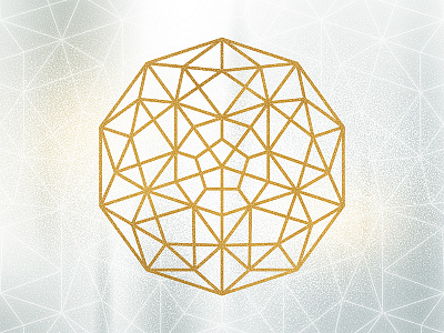 Pentadecapolyhedrogon decagon gem geometric geometry gold lines monoline pentagon