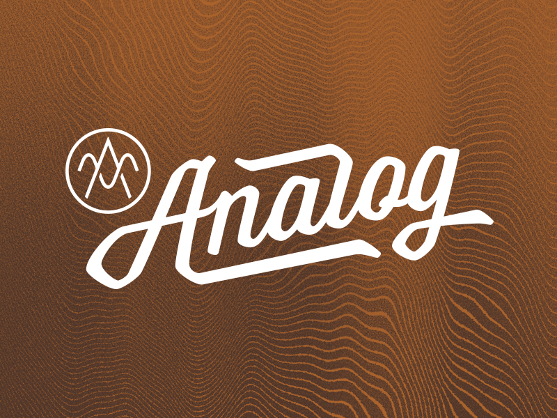 Analog Alternate analog brand distortion icon logo music script signal vintage waves