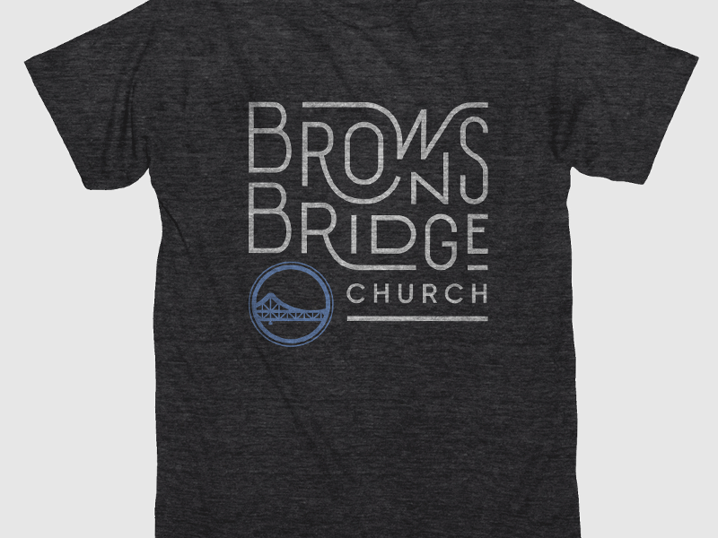 Browns Bridge Shirt Designs apparel church custom geometric monoline screen printing shirt tee typography