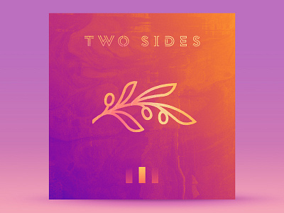 Two Sides - Single Art album branch cover icon indie minimal music rock single symbols typography vibrant