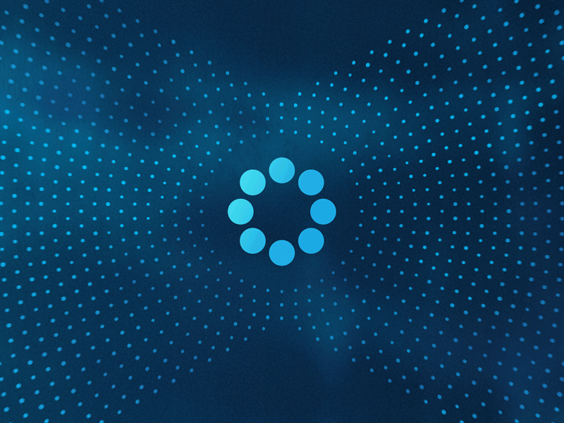re:group Conference 2018 — Key Art art direction blue circles concentric conference cyan dots gradient groups neon