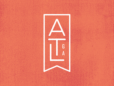 ATL Monogram atl atlanta banner city logo monogram peachy south