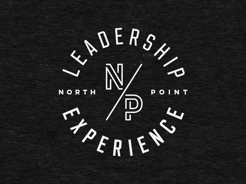 North Point Leadership Experience badge black and white branding logo north point print