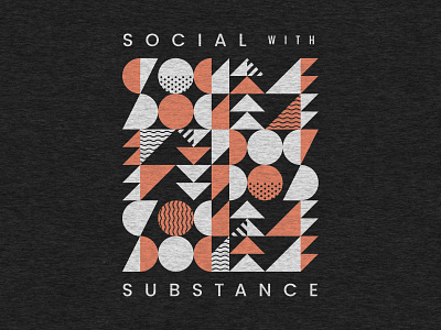 Social with Substance Shirt abstract apparel canopy geometric grid screen printing shapes shirt social