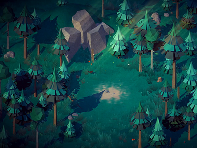Planting a Tree 3d forrest landscape lights low poly low polygon lowpoly tree trees unity