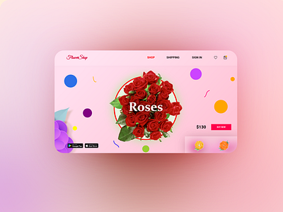 Flower Shop Product Page adobe illustrator adobe photoshop adobe xd design flower shop flower website flowers illustartor web design website design